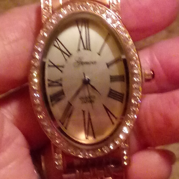 RoseGold over Bling Panther Bracelet Watch Genoa main image 6